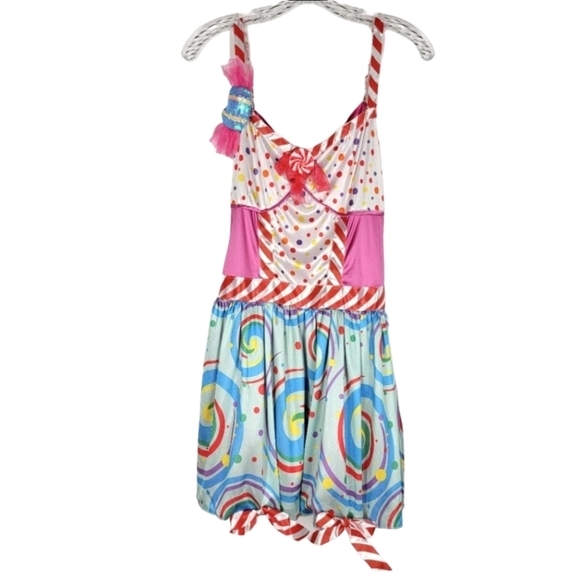 Other - Candy Lollipop Peppermint Womens Halloween Dress Juniors Large 13 15 Colorful
